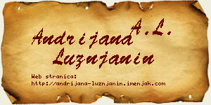 Andrijana Lužnjanin vizit kartica
